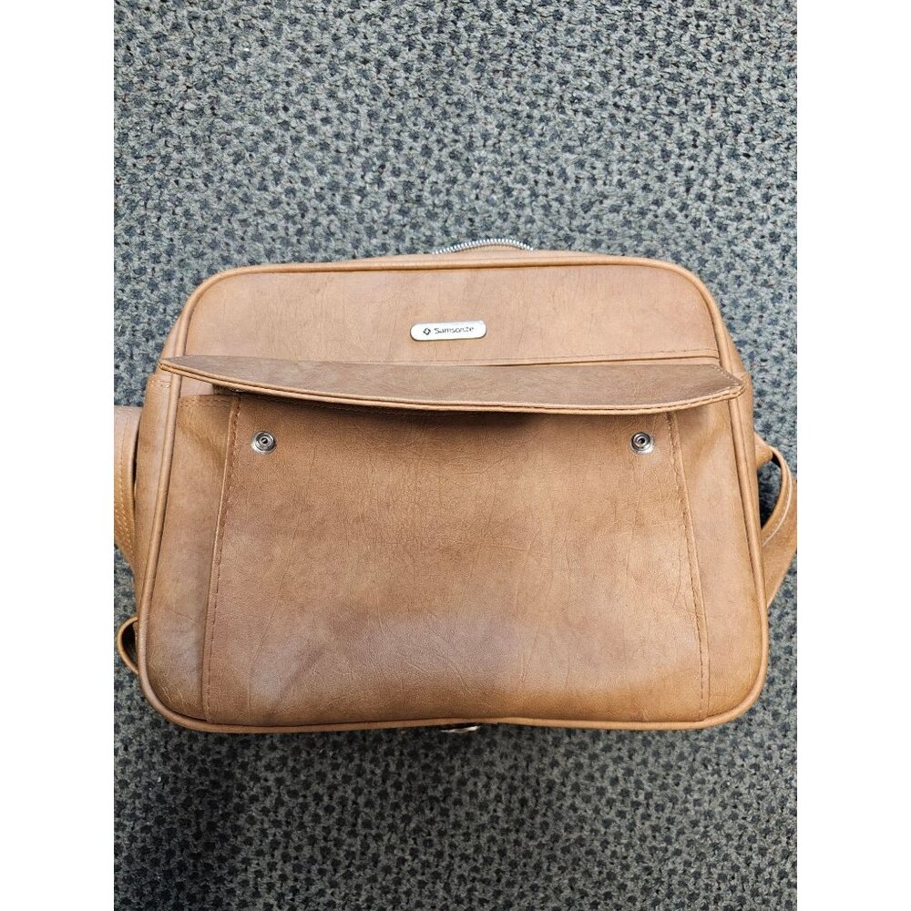 VTG Samsonite Cordoba Brown Leather Carry On Bag Luggage Suitcase Flight Pilot